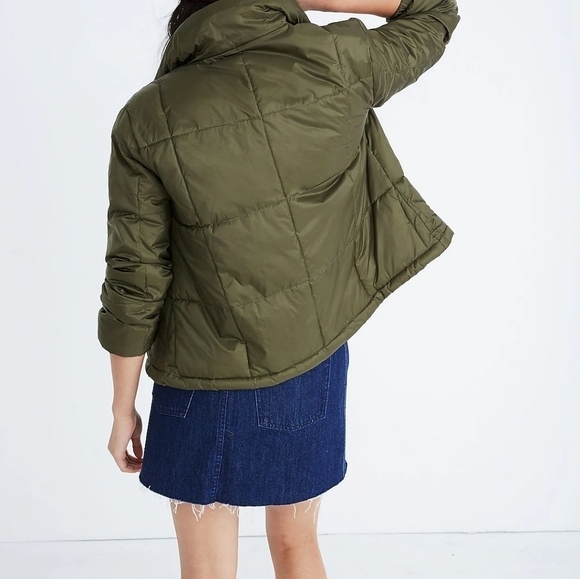 Madewell, Size XS Travel Buddy Packable Puffer Jacket, Olive Green, Like New! - Picture 13 of 14